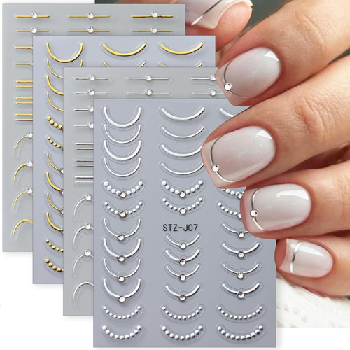 Fogli adesivi nail art punta - adesivi,