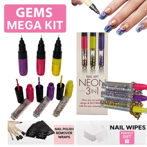 Set penne nail art gemme - set,