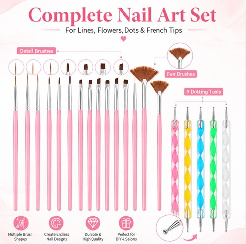 Confezione pennelli nail - 20,